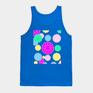 Set of Colorful flowers blooming Tank Top